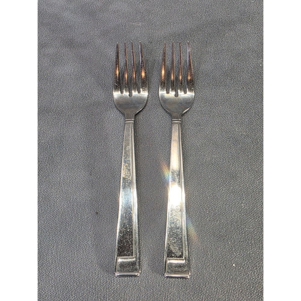 Cambridge Silversmiths Deco 18/8 Stainless Steel Salad Forks Set of 2 Korea